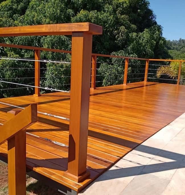 1 deck de piscina em madeira cumarú @cobrire