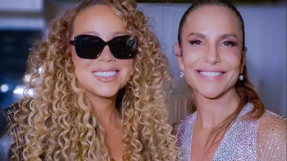 ‘Melhores amigas’, diz Ivete Sangalo ao postar vídeo com Mariah Carey nos bastidores do The Town