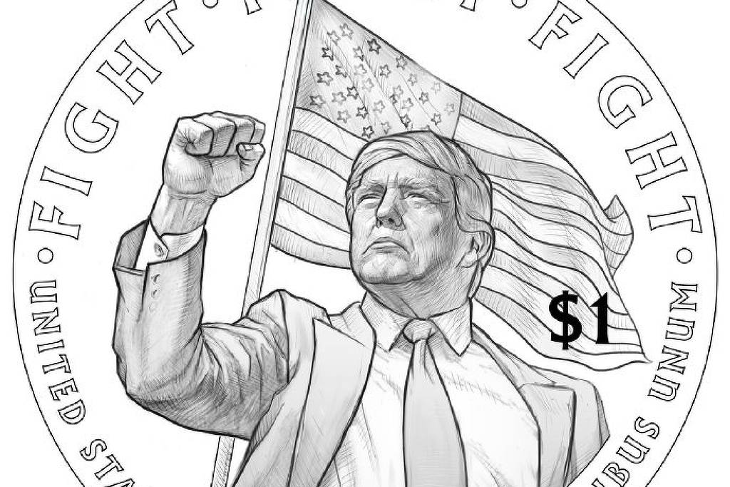 Moeda de dólar com rosto de Trump: Tesouro divulga esboço – 04/10/2025 – Mercado