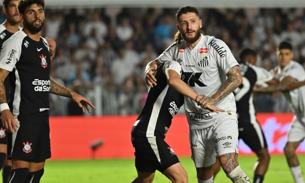 Santos domina o Corinthians na Vila Belmiro e vence por 3 a 1 em clássico do Brasileirão