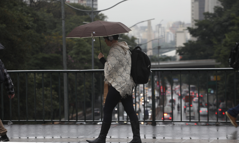 Sábado será de chuva fraca com possibilidade de ventania em SP