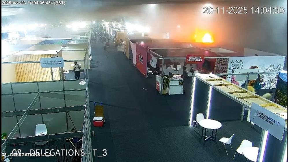 Video mostra momento em que incêndio começou na COP30; veja