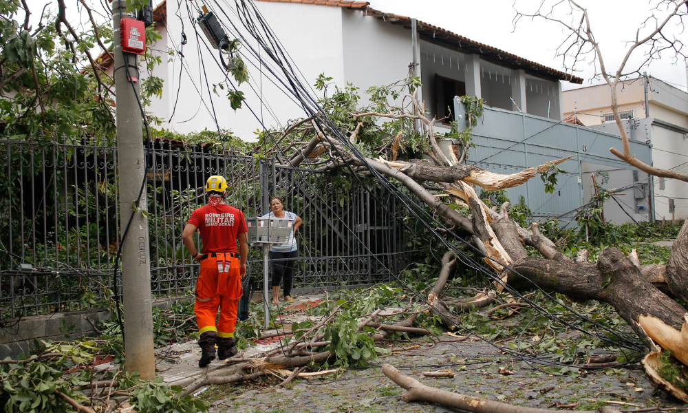 Fortes chuvas em Minas Gerais causam estragos, alagamentos e abrem cratera